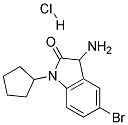 3-AMINO-5-BROMO-1-CYCLOPENTYL-1,3-DIHYDRO-INDOL-2-ONE HYDROCHLORIDE 结构式