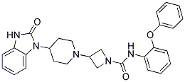 3-[4-(2-OXO-2,3-DIHYDRO-1H-BENZIMIDAZOL-1-YL)PIPERIDIN-1-YL]-N-(2-PHENOXYPHENYL)AZETIDINE-1-CARBOXAMIDE 结构式