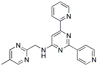 N-[(5-METHYLPYRIMIDIN-2-YL)METHYL]-6-PYRIDIN-2-YL-2-PYRIDIN-4-YLPYRIMIDIN-4-AMINE 结构式