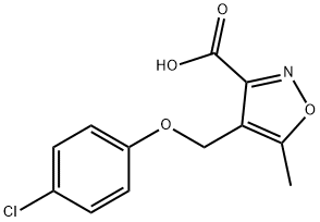 4-[(4-氯苯氧基)甲基]-5-甲基-3-异恶唑甲酸 结构式