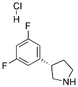 (S)-3-(3,5-DIFLUOROPHENYL)PYRROLIDINE HYDROCHLORIDE 结构式