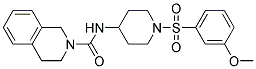 N-(1-[(3-METHOXYPHENYL)SULFONYL]PIPERIDIN-4-YL)-3,4-DIHYDROISOQUINOLINE-2(1H)-CARBOXAMIDE 结构式