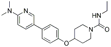 4-(4-[6-(DIMETHYLAMINO)PYRIDIN-3-YL]PHENOXY)-N-ETHYLPIPERIDINE-1-CARBOXAMIDE 结构式