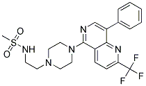 N-(2-(4-[8-PHENYL-2-(TRIFLUOROMETHYL)-1,6-NAPHTHYRIDIN-5-YL]PIPERAZIN-1-YL)ETHYL)METHANESULFONAMIDE 结构式