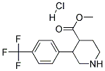 METHYL 3-(4-(TRIFLUOROMETHYL)PHENYL)PIPERIDINE-4-CARBOXYLATE HYDROCHLORIDE 结构式