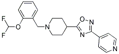 4-(5-(1-[2-(Difluoromethoxy)benzyl]piperidin-4-yl)-1,2,4-oxadiazol-3-yl)pyridine 结构式