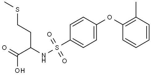 ((4-(O-TOLYLOXY)PHENYL)SULFONYL)METHIONINE 结构式