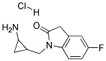 3-AMINO-1-CYCLOPROPYLMETHYL-5-FLUORO-1,3-DIHYDRO-INDOL-2-ONE HYDROCHLORIDE 结构式