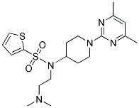 N-[2-(DIMETHYLAMINO)ETHYL]-N-[1-(4,6-DIMETHYLPYRIMIDIN-2-YL)PIPERIDIN-4-YL]THIOPHENE-2-SULFONAMIDE 结构式