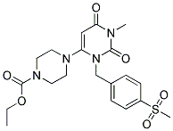 4-[3-(4-METHANESULFONYL-BENZYL)-1-METHYL-2,6-DIOXO-1,2,3,6-TETRAHYDRO-PYRIMIDIN-4-YL]-PIPERAZINE-1-CARBOXYLIC ACID ETHYL ESTER 结构式