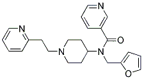 N-(2-FURYLMETHYL)-N-[1-(2-PYRIDIN-2-YLETHYL)PIPERIDIN-4-YL]NICOTINAMIDE 结构式