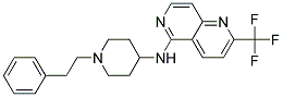 N-[1-(2-PHENYLETHYL)PIPERIDIN-4-YL]-2-(TRIFLUOROMETHYL)-1,6-NAPHTHYRIDIN-5-AMINE 结构式