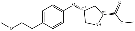 METHYL (2S,4S)-4-[4-(2-METHOXYETHYL)PHENOXY]-2-PYRROLIDINECARBOXYLATE 结构式