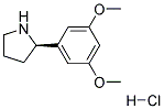 (R)-2-(3,5-DIMETHOXYPHENYL)PYRROLIDINE HYDROCHLORIDE 结构式