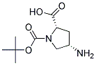 (2S,4S)-1-BOC-4-AMINO-PYRROLIDINE-2-CARBOXYLIC ACID 结构式