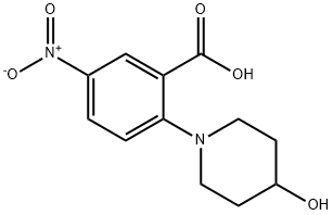 5-NITRO-2-(PIPERIDIN-4-OL-1-YL)BENZOIC ACID 结构式