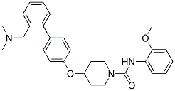 4-((2'-[(DIMETHYLAMINO)METHYL]BIPHENYL-4-YL)OXY)-N-(2-METHOXYPHENYL)PIPERIDINE-1-CARBOXAMIDE 结构式