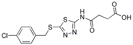 4-((5-((4-CHLOROBENZYL)THIO)-1,3,4-THIADIAZOL-2-YL)AMINO)-4-OXOBUTANOIC ACID 结构式