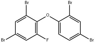 6-氟-2,2',4,4'-四溴联苯醚 结构式