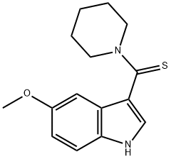 (5-甲氧基-1H-吲哚-3-基)(哌啶-1-基)甲硫酮 结构式
