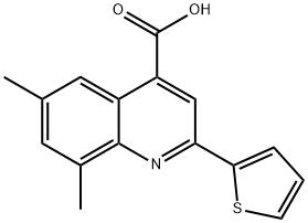 6,8-二甲基-2-噻吩-2-基-喹啉-4-羧酸 结构式