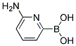 6-AMINOPYRIDIN-2-YL-2-BORONIC ACID 结构式