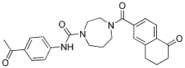 N-(4-Acetylphenyl)-4-[(5-oxo-5,6,7,8-tetrahydronaphthalen-2-yl)carbonyl]-1,4-diazepane-1-carboxamide 结构式