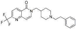 6-([1-(2-PHENYLETHYL)PIPERIDIN-4-YL]METHYL)-2-(TRIFLUOROMETHYL)-1,6-NAPHTHYRIDIN-5(6H)-ONE 结构式