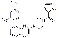 8-(2,4-DIMETHOXYPHENYL)-2-(4-[(1-METHYL-1H-PYRROL-2-YL)CARBONYL]PIPERAZIN-1-YL)QUINOLINE 结构式