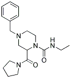 4-Benzyl-N-ethyl-2-(pyrrolidin-1-ylcarbonyl)piperazine-1-carboxamide 结构式