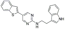 5-(1-Benzothien-2-yl)-N-[2-(1H-indol-3-yl)ethyl]pyrimidin-2-amine 结构式