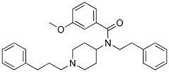 3-METHOXY-N-(2-PHENYLETHYL)-N-[1-(3-PHENYLPROPYL)PIPERIDIN-4-YL]BENZAMIDE 结构式