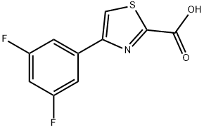 4-(3,5-DIFLUORO-PHENYL)-THIAZOLE-2-CARBOXYLIC ACID 结构式
