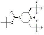 (3R,5R)-3,5-Bis-(2,2,2-trifluoro-ethyl)-piperazine-1-carboxylic acid tert-butyl ester 结构式