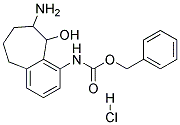 (8-AMINO-9-HYDROXY-6,7,8,9-TETRAHYDRO-5H-BENZOCYCLOHEPTEN-1-YL)-CARBAMIC ACID BENZYL ESTER HYDROCHLORIDE 结构式