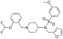 N-(1-[2-(DIFLUOROMETHOXY)BENZYL]PIPERIDIN-4-YL)-N-(2-FURYLMETHYL)-3-METHOXYBENZENESULFONAMIDE 结构式