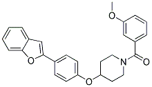 4-[4-(1-Benzofuran-2-yl)phenoxy]-1-(3-methoxybenzoyl)piperidine 结构式