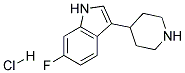 6-氟-3-(哌啶-4-基)-1H-吲哚盐酸盐 结构式