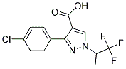 3-(4-CHLORO-PHENYL)-1-(2,2,2-TRIFLUORO-1-METHYL-ETHYL)-1H-PYRAZOLE-4-CARBOXYLIC ACID 结构式