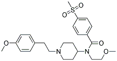 N-(2-METHOXYETHYL)-N-(1-[2-(4-METHOXYPHENYL)ETHYL]PIPERIDIN-4-YL)-4-(METHYLSULFONYL)BENZAMIDE 结构式