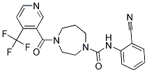 N-(2-CYANOPHENYL)-4-([4-(TRIFLUOROMETHYL)PYRIDIN-3-YL]CARBONYL)-1,4-DIAZEPANE-1-CARBOXAMIDE 结构式