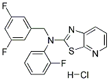 N-(3,5-DIFLUOROBENZYL)-N-(2-FLUOROPHENYL)[1,3]THIAZOLO[5,4-B]PYRIDIN-2-AMINE HYDROCHLORIDE 结构式