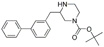 3-BIPHENYL-3-YLMETHYL-PIPERAZINE-1-CARBOXYLIC ACID TERT-BUTYL ESTER 结构式