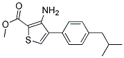3-氨基-4-(4-异丁基苯基)噻吩-2-甲酸甲酯 结构式
