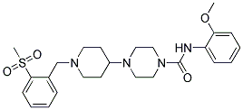 N-(2-METHOXYPHENYL)-4-(1-[2-(METHYLSULFONYL)BENZYL]PIPERIDIN-4-YL)PIPERAZINE-1-CARBOXAMIDE 结构式