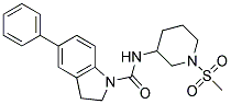 N-[1-(METHYLSULFONYL)PIPERIDIN-3-YL]-5-PHENYLINDOLINE-1-CARBOXAMIDE 结构式