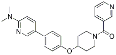 N,N-DIMETHYL-5-(4-([1-(PYRIDIN-3-YLCARBONYL)PIPERIDIN-4-YL]OXY)PHENYL)PYRIDIN-2-AMINE 结构式