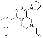 4-ALLYL-1-(3-METHOXYBENZOYL)-2-(PYRROLIDIN-1-YLCARBONYL)PIPERAZINE 结构式