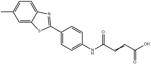 (E)-4-((4-(6-甲基苯并[D]噻唑-2-基)苯基)氨基)-4-氧代丁-2-烯酸 结构式