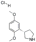 (S)-3-(2,5-DIMETHOXYPHENYL)PYRROLIDINE HYDROCHLORIDE 结构式